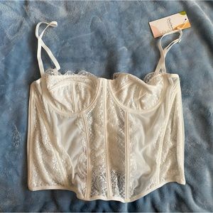white corset top
